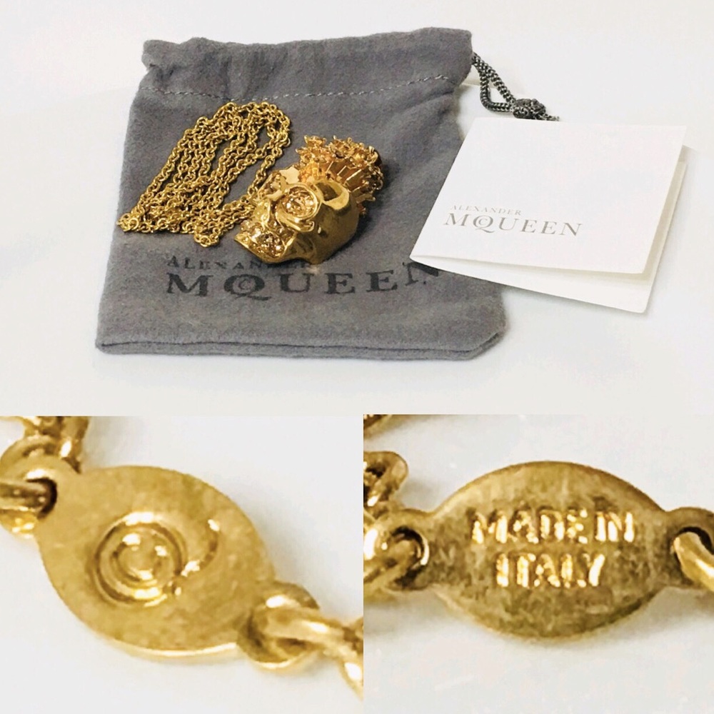 Alexander McQueen Mohawk Skull Pendant Necklace - Picture 6 of 7